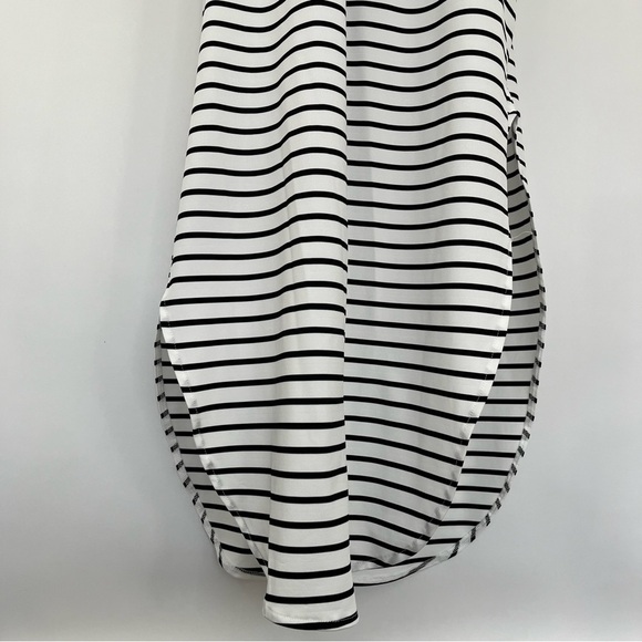 CUPSHE White Black Stripe Scoop Neck Sleeveless Maxi Dress Coverup - Picture 7 of 16